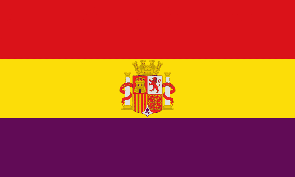 AZ FLAG Bandera ESPAÑA Republicana Estrella ROJA 45x30cm BANDERINA DE LA Republica ESPAÑOLA 30 x 45 cm cordeles