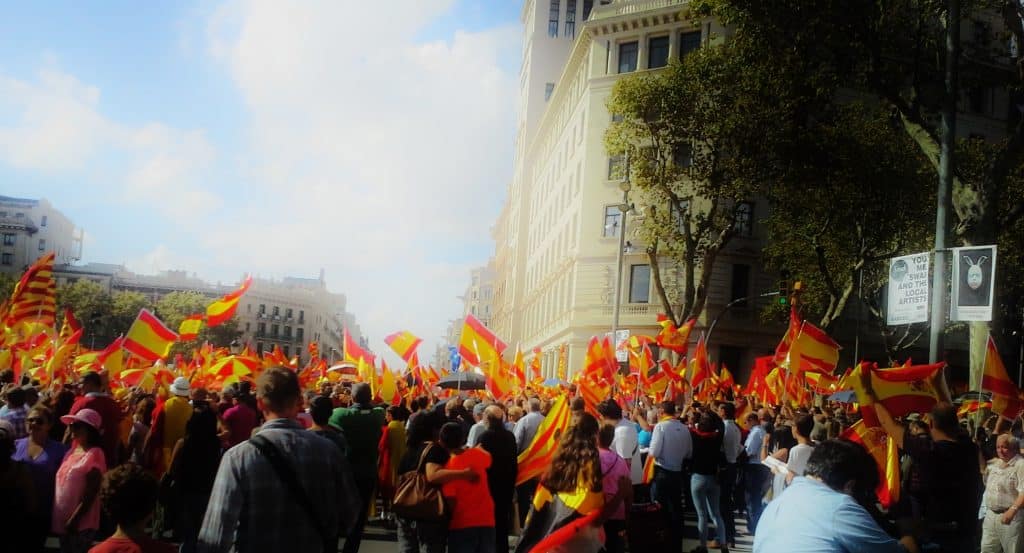 manifestacion bandera españa